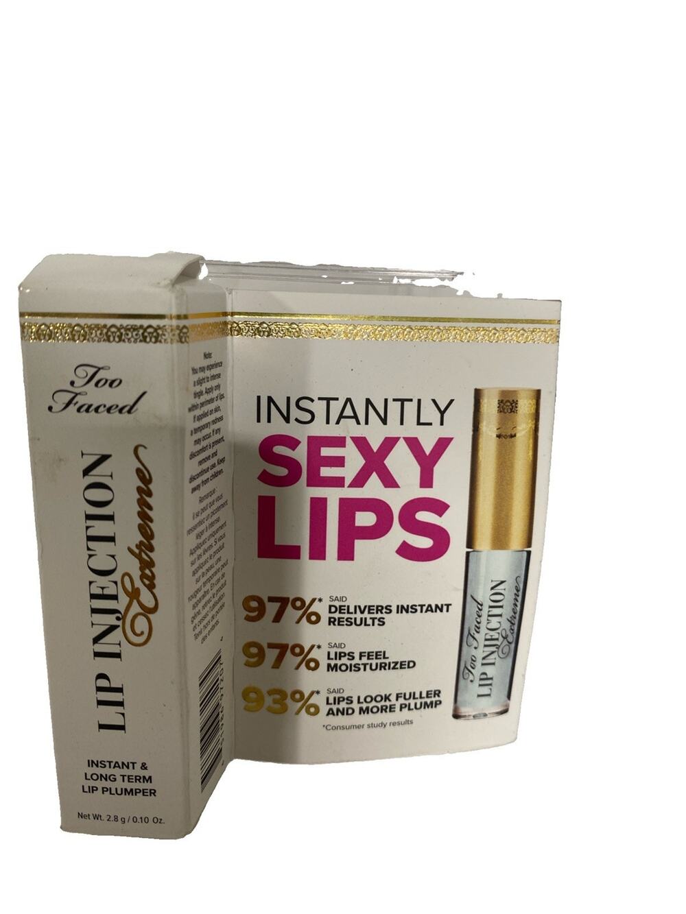 Too Faced Lip Injection Extreme .10 Oz Lip Plumper Instant & Long Term NEW